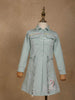 Light Green Jeans Frock with Fancy Designs - Diadem