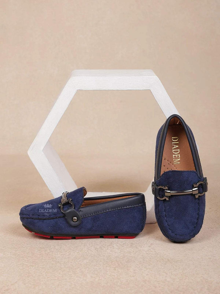 Dark Blue Casual Loafers for Boys - Diadem