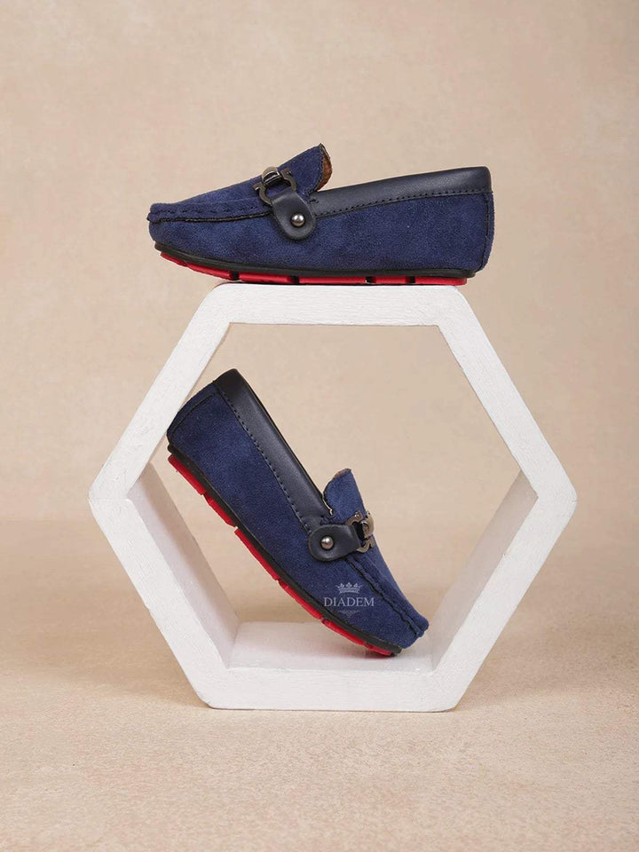 Dark Blue Casual Loafers for Boys - Diadem