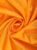 Orange Floral Butta Woven Kanchipuram Silk Saree with Zari Border