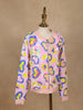Light Pink Sequined Full-Sleeve Bomber Jacket