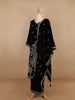 Black Floral Designed Velvet Co Ord Salwar Suit - Diadem
