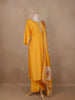 Mustard Yellow Embroidered Polka Dot Straight Cut Salwar Suit