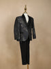 Navy Blue Coat Suit with Glitter Designs