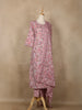 Pink Floral Design Printed Cotton Salwar Suit