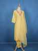 Yellow Floral Embroidered Silk Cotton Salwar Suit