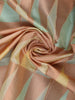 Peach Pastel Geometric Design Semi Tissue Saree