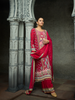 Dark Pink Floral Printed Synthetic Palazzo Salwar Suit