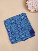 Blue Abstract Print Georgette Saree
