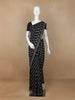 Black Floral Design Cotton Saree - Diadem