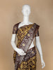 Brown Abstract Designed Cotton Fancy Saree - Diadem