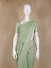 Green Floral Designed Organza Designer Saree - Diadem