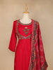 Pink Ajrakh Designs Cotton Rayon Straight Cut Salwar Suit - Diadem