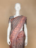 Dark Grey Abstract Designed Semi Tussar Silk Saree