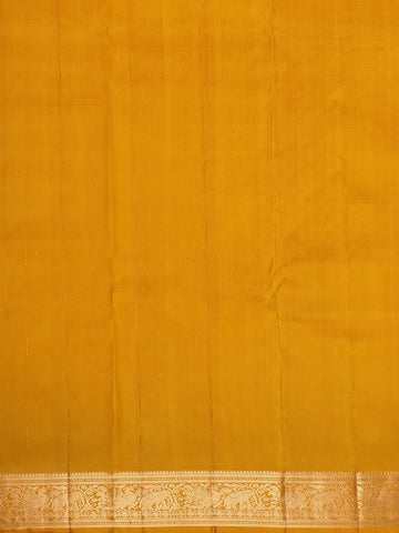 Yellow buttas Motif Pure Kanchipuram Silk Saree - Diadem