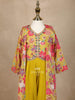 Gemon Green Floral Printed Georgette Party Wear Palazzo Suit for Girls - Diadem