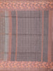 Dark Grey Abstract Designed Semi Tussar Silk Saree