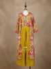 Gemon Green Floral Printed Georgette Party Wear Palazzo Suit for Girls - Diadem