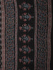 Black Floral Design Cotton Saree - Diadem