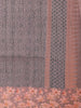 Dark Grey Abstract Designed Semi Tussar Silk Saree