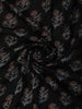 Black Floral Design Cotton Saree - Diadem