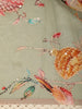 Green Floral Designed Georgette Fancy Saree