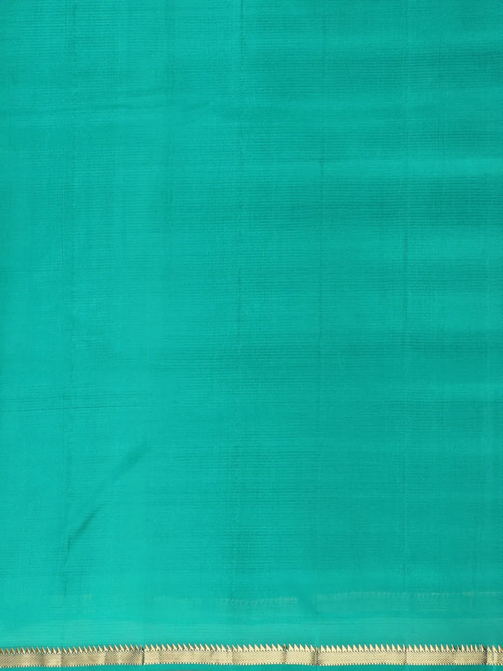 Green Butta Motif Pure Kanchipuram Silk Saree - Diadem