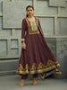 Maroon Floral Printed Synthetic Salwar Suit - Diadem
