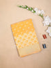 Yellow Art Silk Saree with Small Flower Design on the Body with Matching Border - Diadem