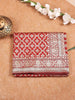 Maroon Banarasi Saree With Zari Butta on the Body with Zari Border