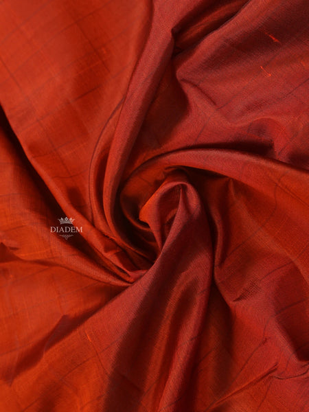 Maroon Pure Kanchipuram Bridal Silk Saree with Stripes Design on the Body with Zari Border - Diadem