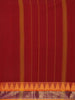 Dark Brown Cotton Saree with Plain Body and Contrast Border