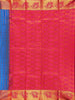 Blue Art Silk Saree with Leaf and Flowers Design On the Body with Designed Border - Diadem
