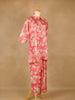 Pink Salwar Suit with Floral Prints and 3/4 Sleeve