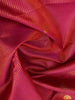 Maroon Pure Kanchipuram Bridal Silk Saree with Stripes and Flower Design on the Body with Zari Border