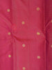Maroon Pure Kanchipuram Bridal Silk Saree with Stripes and Flower Design on the Body with Zari Border