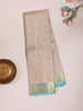 Light Yellow Pure Kanchipuram Bridal Silk Saree with Paisley Motif on the body and Contrast Zari Border