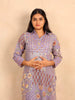 Lavender Straight Cut Salwar Suit for women Adorned with Floral Prints - Diadem