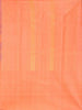 Peach Pure Kanchipuram Bridal Silk Saree with Flower Motif on the Body and without Border