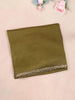 Olive Green Organza Saree with Floral Designs on the Body and Embroidered Border Paired with Blouse - Diadem