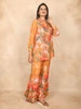 Mustard Yellow Cotton Co-Ord Salwar Suit for Women Adorned with Mirror and Floral Design and without Dupatta - Diadem