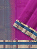 Purple Kanchipuram Pattu Saree with Zari Butta on the body and Contrast Zari Border
