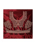 Dark Red Velvet Bridal Lehenga for Women with Floral Embroidery