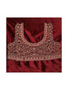 Dark Red Velvet Bridal Lehenga for Women with Floral Embroidery