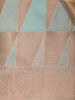 Peach Pastel Geometric Design Semi Tissue Saree