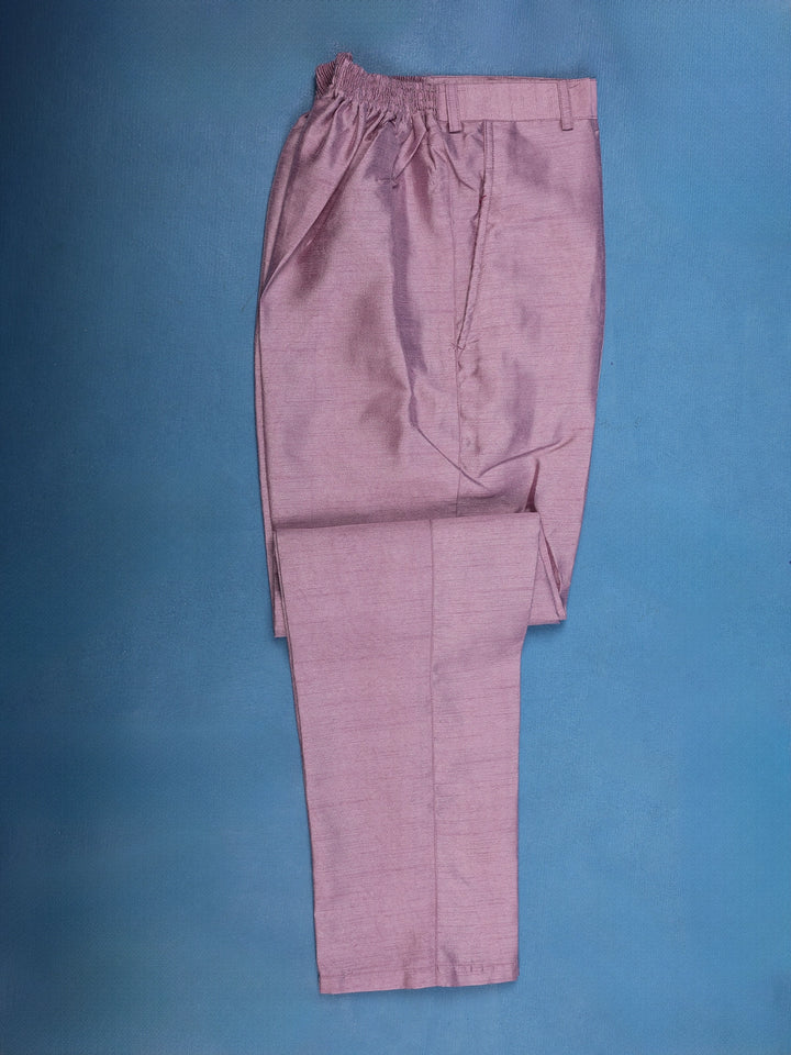 Purple Sequin Embroidered Brocade Kurta Pyjama - Diadem