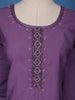 Purple Solid Casual Cotton Kurti - Diadem