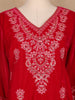 Red Floral Designed Velvet Co Ord Salwar Suit - Diadem