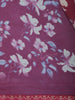 Pink Floral Printed Georgette Saree with Matching Blouse