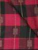 Pink and Black Checked Woven Kanchipuram Silk Saree